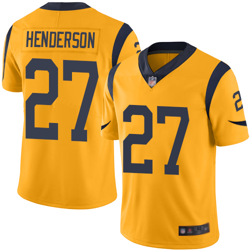 Los Angeles Rams Limited Gold Men Darrell Henderson Jersey NFL Football #27 Rush Vapor Untouchable